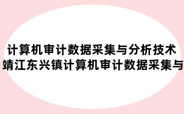 计算机审计数据采集与分析技术 靖江东兴镇计算机审计数据采集与分析技术就业方向